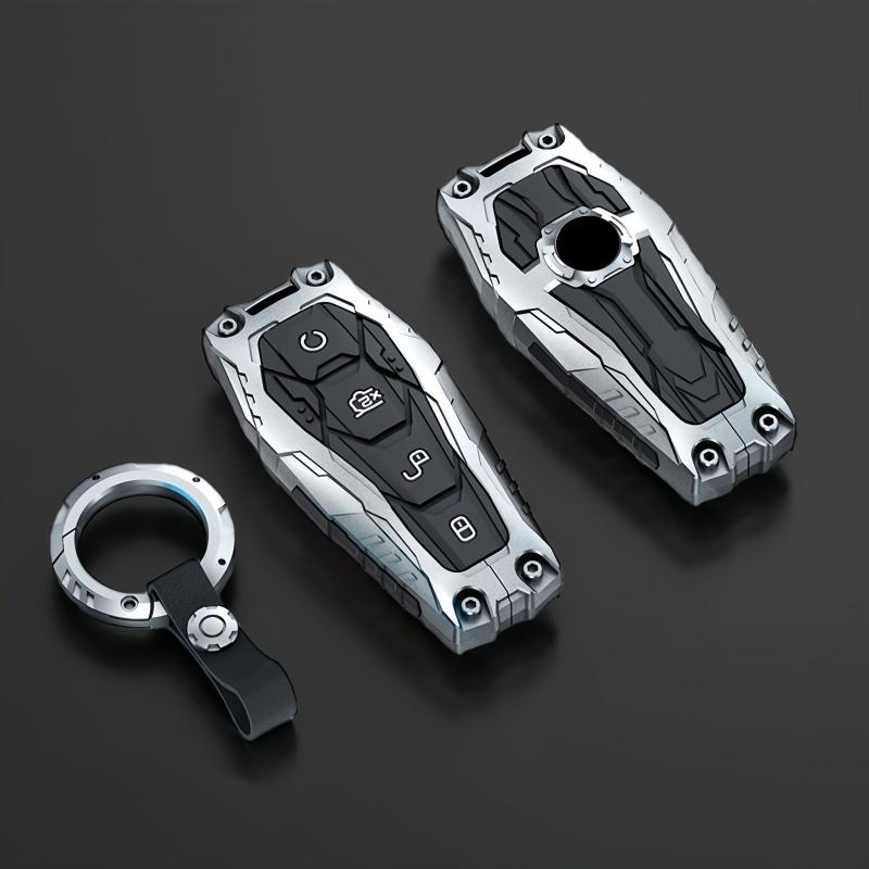 Metal Car Remote Key Cover Case Holder Shell Bag Keyring Fob for BYD New ATTO 3 Atto 2 Shark 6 Dolphin Mini Seal U 05 Sealion 07