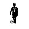 Personalized Soccer Wall Art, Custom Name Football Decal, Sport Player Vinyl Sticker, Kids Room Metal Poster, Boys Gift Decor