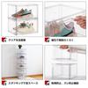 Hachibanya Shoe Box Clear Transparent Sneaker Box Sneaker Storage Box Storage Case Shoe Case Shoe Box Shelf Storage Case Set of (Clear 2)