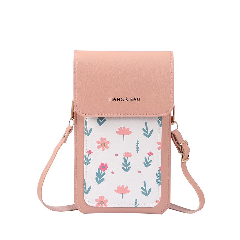 2026 Women's Compact Printed Phone Crossbody Bag with Touchscreen & Charging Port