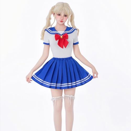 Milky Time Uniforme de marin Sailor Moon pour femmes, Cosplay d'Halloween (Taille L)