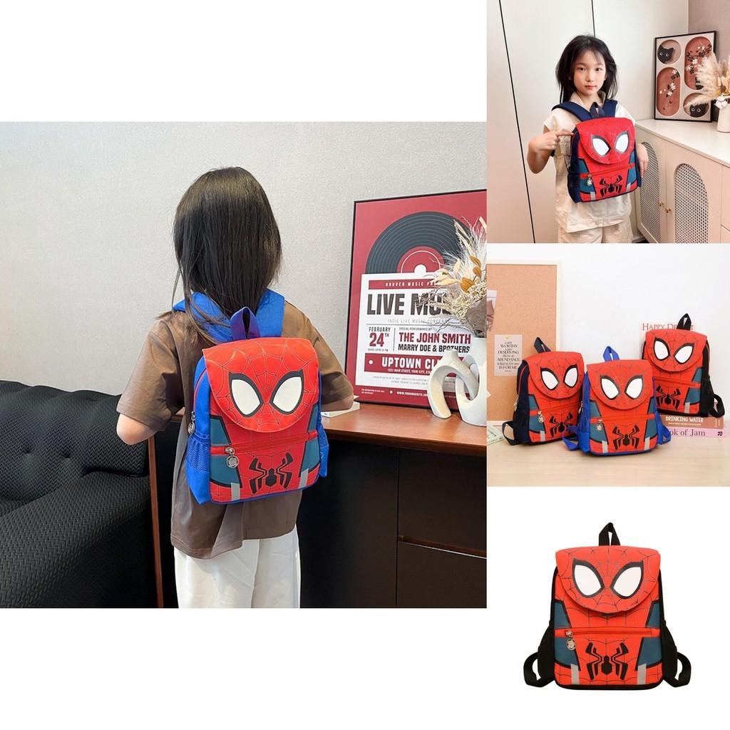 Cartoon Spider Man Pattern Kids Backpack With Breathable Oxford Fabric For Elementary School Students