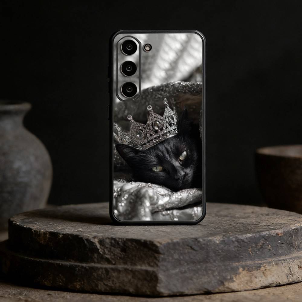 B-Black C-Cat Phone Case For Samsung Galaxy A91,80,73,72 ,71,53,52,32 ,31,22,21s,20,Soft Black Case Samsung a31
