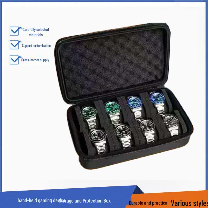 Tragbarer Uhren-Organizer: 8-Schlitz EVA-Etui zur Aufbewahrung von Schmuck und Uhren