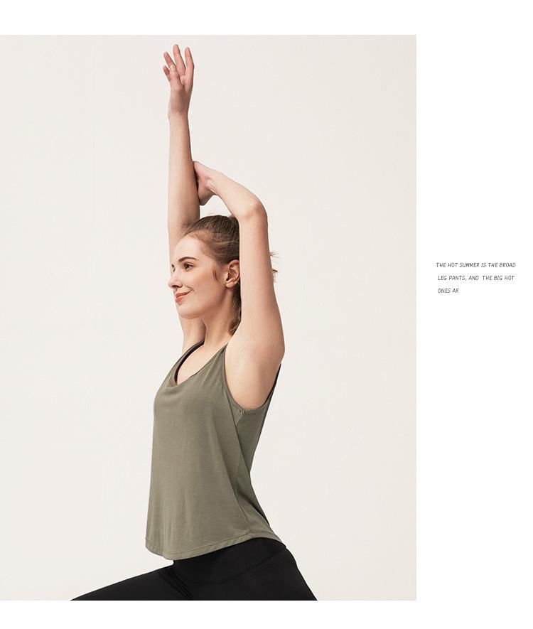 Women's Backless U-Shaped Camisole: Breathable Yoga & Running Vest Cover-up