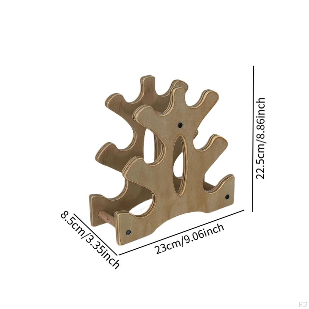 Dumbbell Rack 3 Tiers Stable Wooden Weight Holder A Frame for Workout Weightlifting Strength