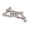 304 Stainless Steel Double Jaw Shackle Rustproof Universal Jaw Anchor Connector for Hardware