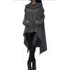 2018 Autumn/Winter European American Solid Color Long Hooded Sweatshirt