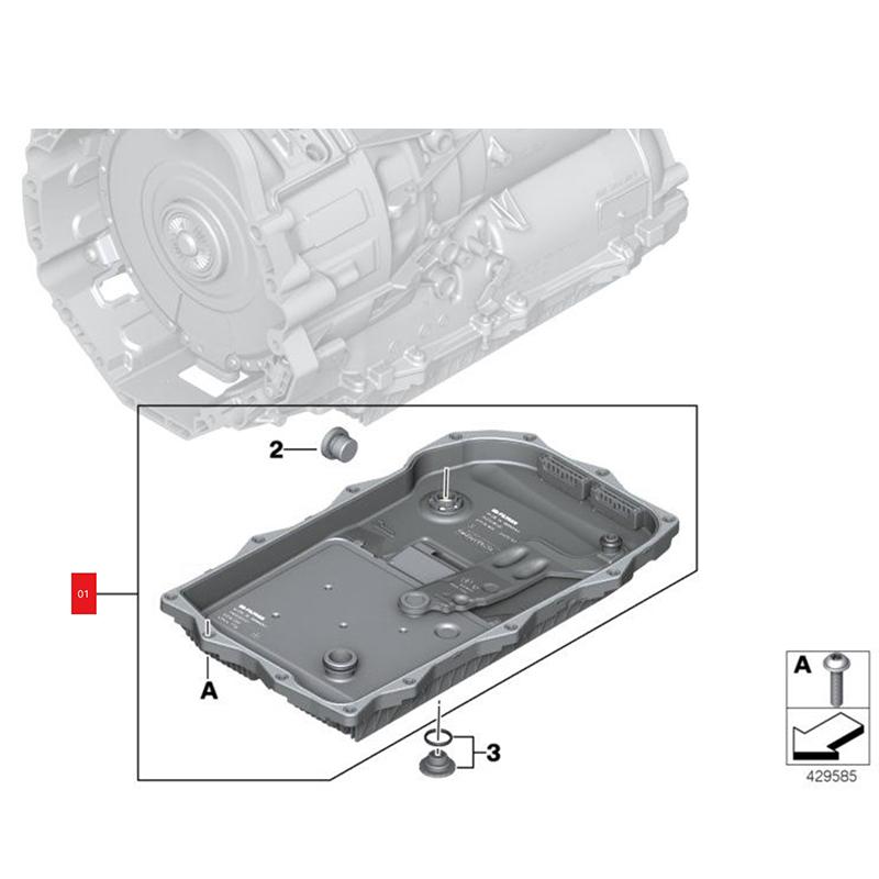 For BMW 7 Series F01 F02 F03 F04 5 Series F10 3 Series F30 F80 X6 E71 E72 Transmission Oil Pan 24118632188 24117631728
