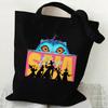 Spot KPOP Demon Hunter Group Printed Canvas Bag Student Daily Trend Handbag Shopping Bag