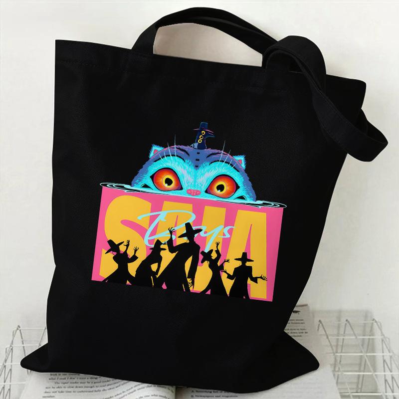 Spot KPOP Demon Hunter Group Printed Canvas Bag Student Daily Trend Handbag Shopping Bag