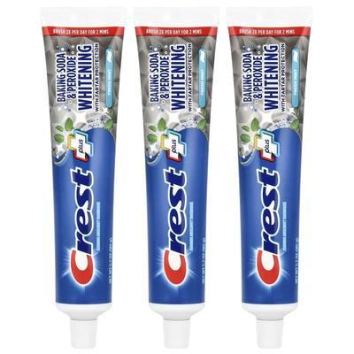 Crest, Baking Soda & Peroxide Whitening Fluoride Tandpasta, Verse Munt, 3 verpakkingen, 161 g (5,7 oz) elk
