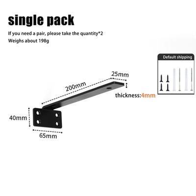 Thickened Floating Shelf Brackets Wall-Mounted Integrated Invisible L Bracke Rust-Resistant Heavy Duty Furniture Board Support