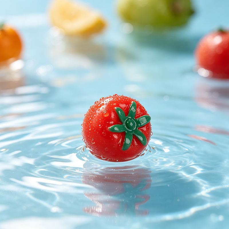 Resin Mini Fake Fruit Pendants 5Pcs Realistic Simulation Ornaments for DIY Greeting Card Decor Craft Making Supplies