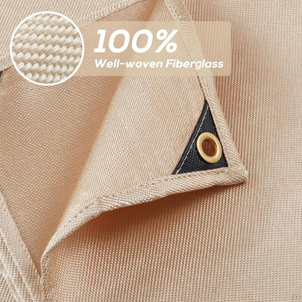 Fireproof Mat Fire Pit BBQ Protector Insulation Pad Welding Blanket Heat Resistant Rug for