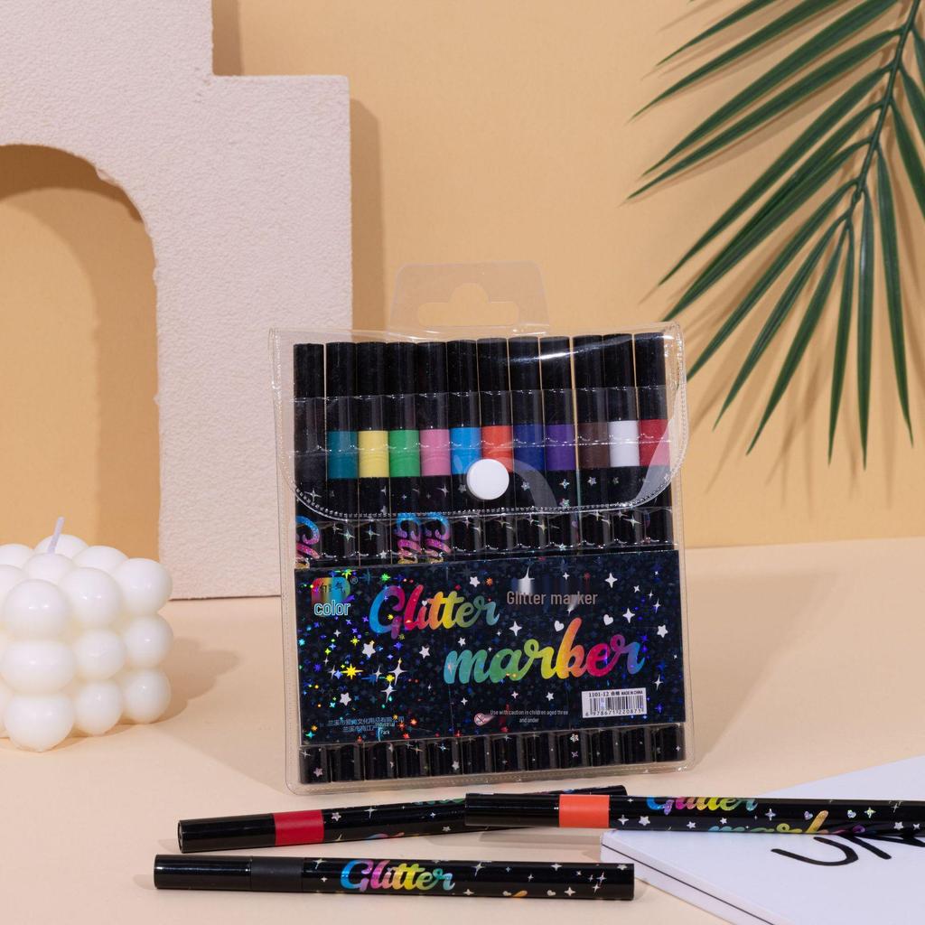 PVC Glitzer Gelstifte für Acrylmalerei und Journaling