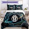 Juventus FC Pattern Printed 3PCS Bedding Set Soft Skin-Friendly Washable Duvet Cover & Pillowcases Set All Season Bedroom