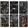Putuo Decor Nostalgic Cocktail Tin Plaque - Metal Sign Wall Art - Ideal for Home Bars, Pubs & Man Cave Makeovers