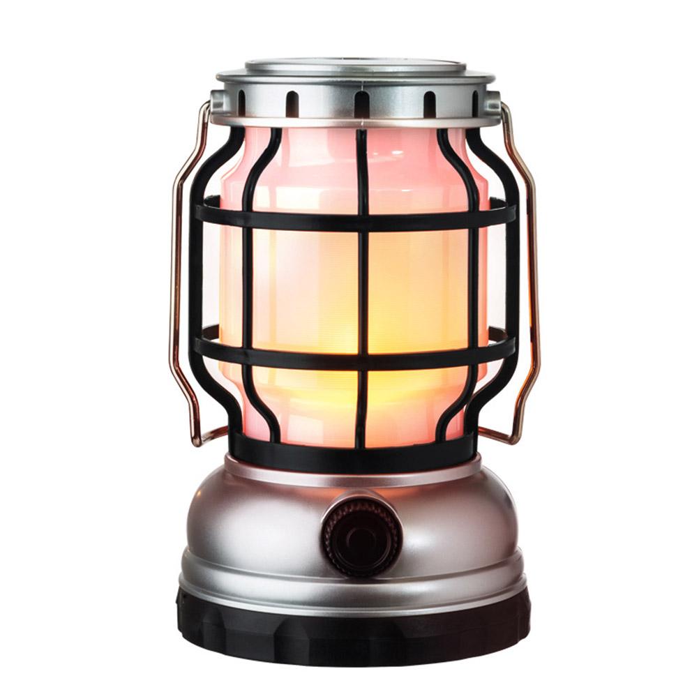 Solar Camping Lanterns USB Rechargeable LED Camping Lamp Waterproof Hanging Tent Light for Hiking Camping