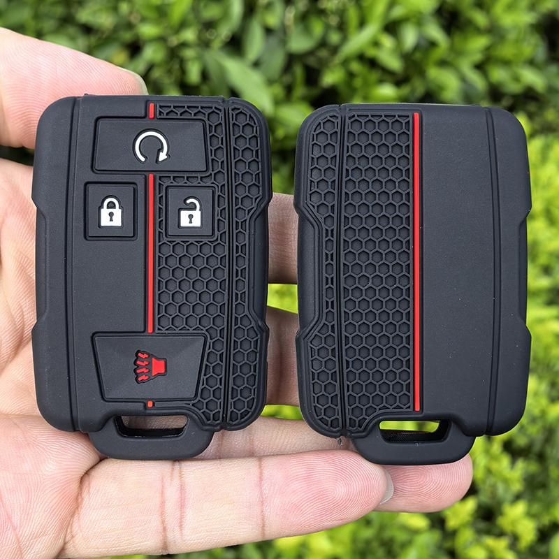 New Car Key Cover Case Fob For Chevrolet Suburban Silverado GMC Terrain Yukon Tahoe Sierra Smart Auto Accessories Key Ring