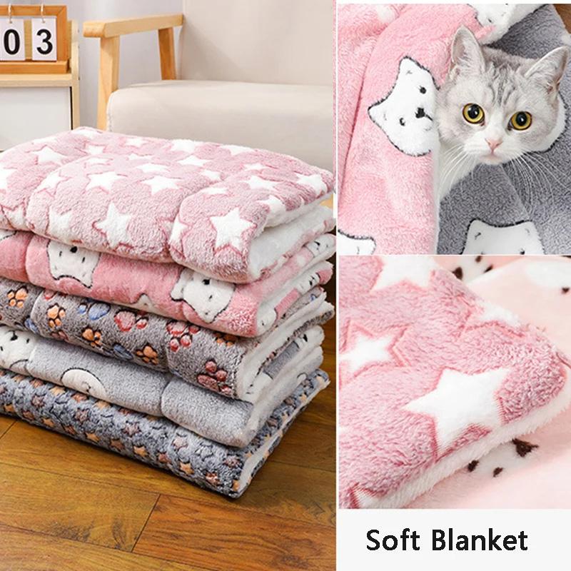 Thicken Cat Mat Breathable Flannel Cat Sleeping Mat Soft Dog Cushion For Small Dog Winter Warm Cat Blanket Cat Accessories