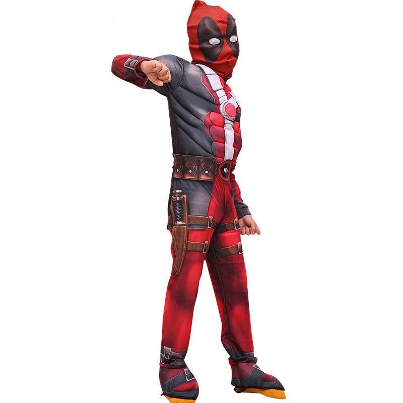 Deadpool Cosplay Costume For Boys Featuring Lifelike Muscle Design And Breathable Fabric