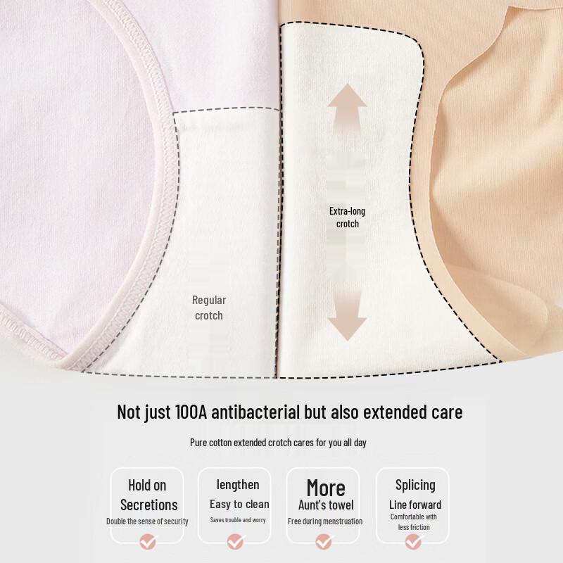 Mao Ren Women's Seamless Ice Silk Underwear Multi-Pack
