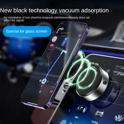 Novo suporte para telefone para automóvel, adsorção a vácuo, suporte para telefone para automóvel, cozinha, suporte magnético super forte, adsorção de vidro, suporte para esportes ao vivo