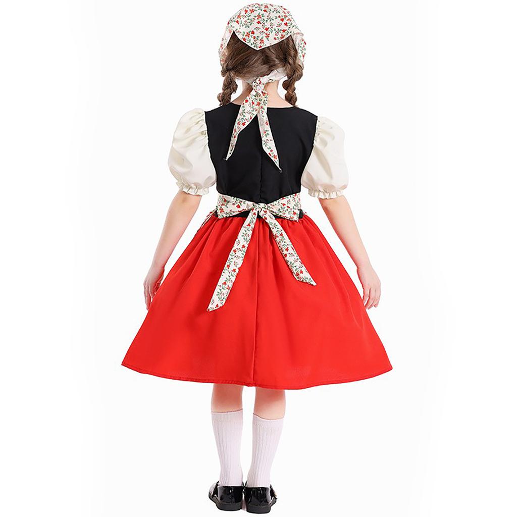 Robe de Bavaroise, Costume d'Enfant pour Oktoberfest, Tenue Européenne