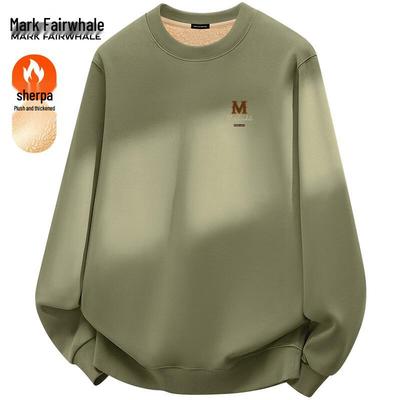 Mark Fairwhale Men's Sherpa Fleece Lined Crewneck Sweatshirt