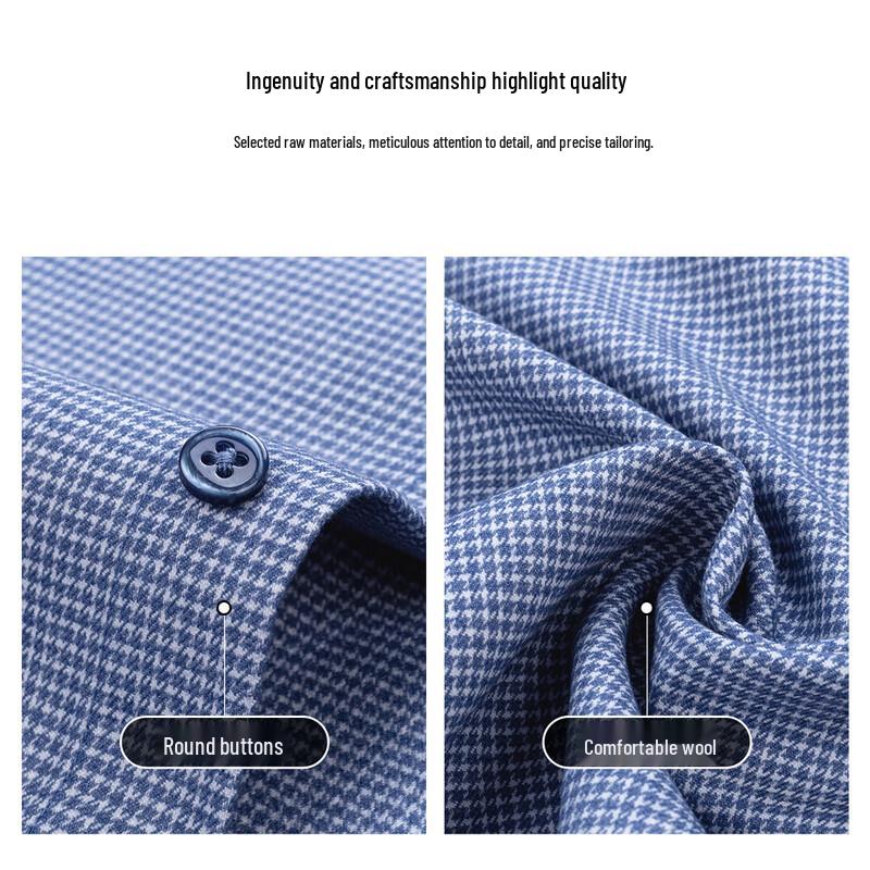 FIRS Men's Wool Blend Brushed Thermal Long Sleeve Shirt