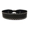 Punk Style Belt Rivet Decor Wide Imitation Leather Waistband Dress Shirt Versatile Waist Belt Fashion Accessory