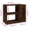 Side Table Smoked Oak 60x30x50 Cm Engineered Wood