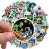 50PCS New Alien Cartoon Graffiti Boy Toy Luggage Laptop Helmet Waterproof Without Leaving Glue Stickers