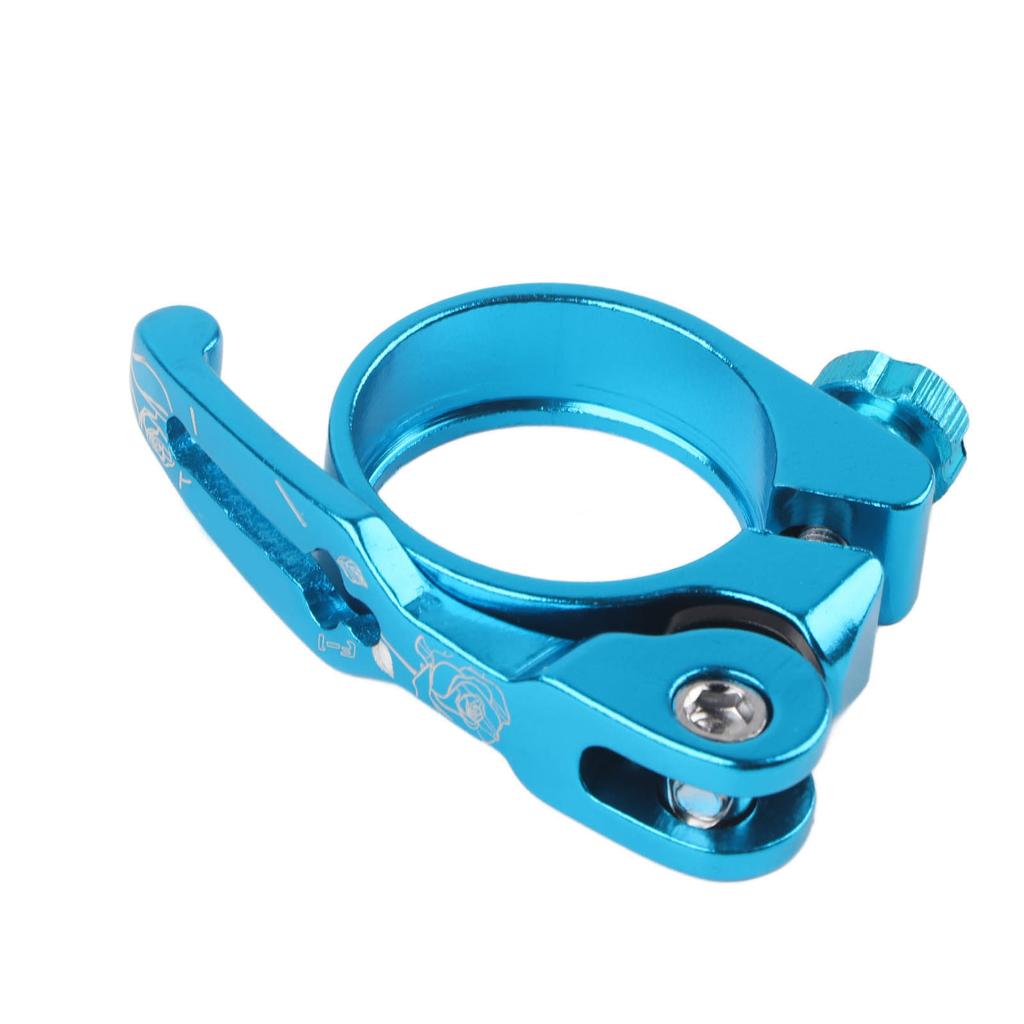Quick Release Seatpost Clamp Aluminum Alloy 34.9MM Seat Clamp for Bike Road Bike Casual Bike
