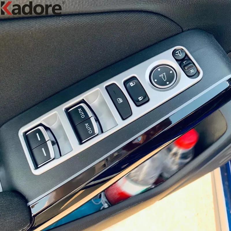 For Honda Civic   2024 Carbon Fiber Car Inner Door Window Lift Switch Button Panel Cover Trim Interior Accessories