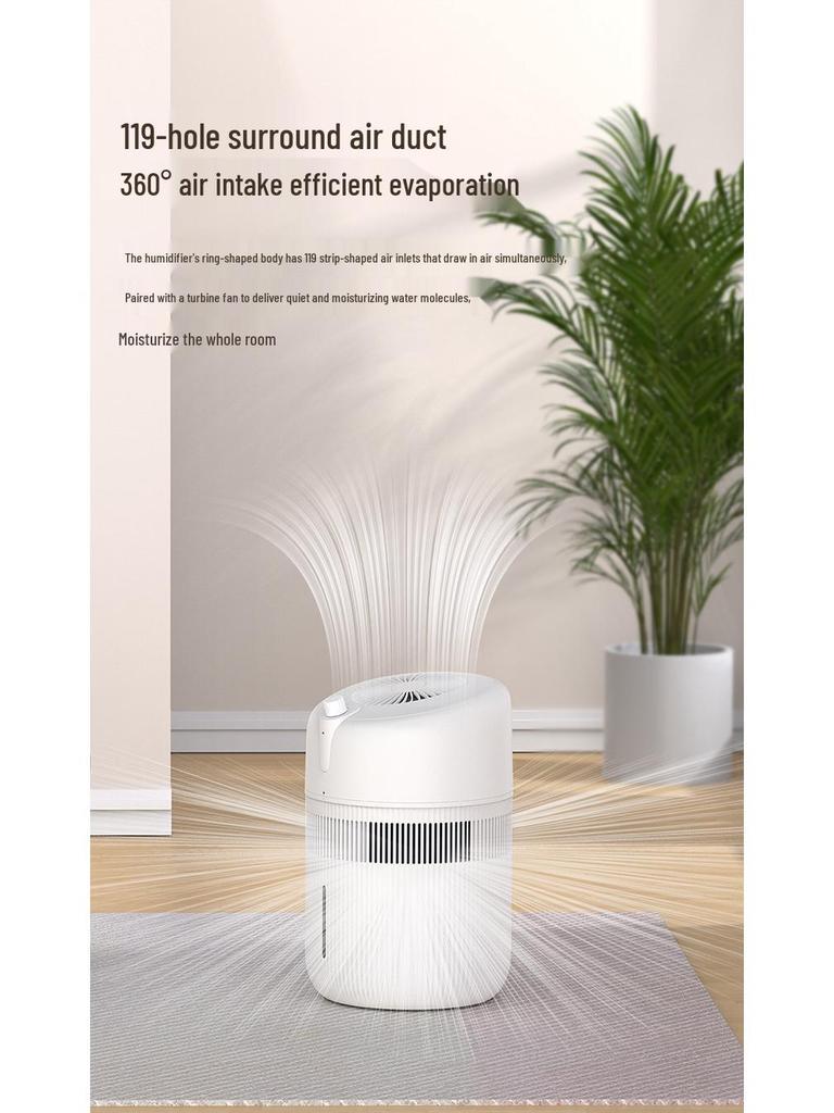 Nobico 4L Cool Mist Humidifier with Negative Ion Air Purifier, Large Capacity & Washable