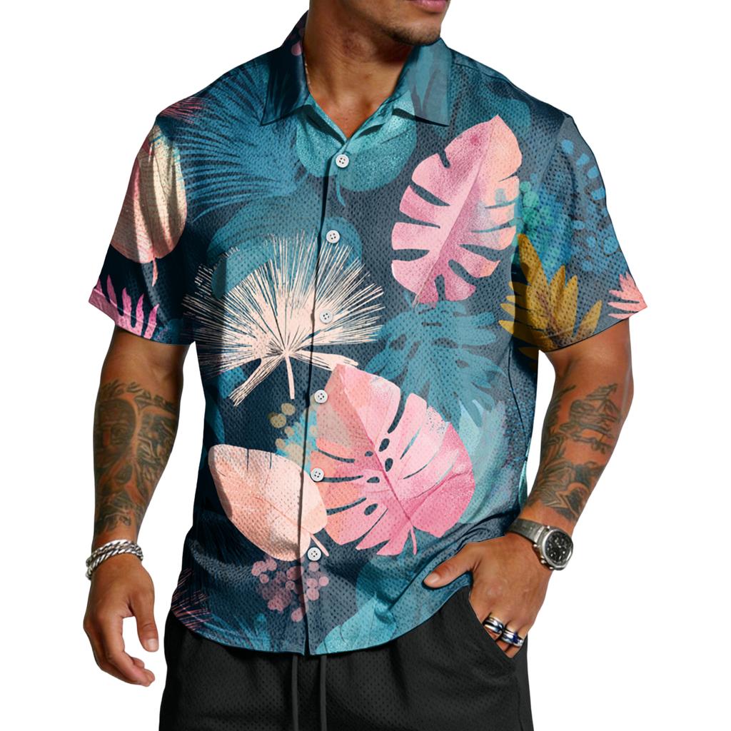 Men's Casual Lightweight Breathable Short-Sleeve Shirt