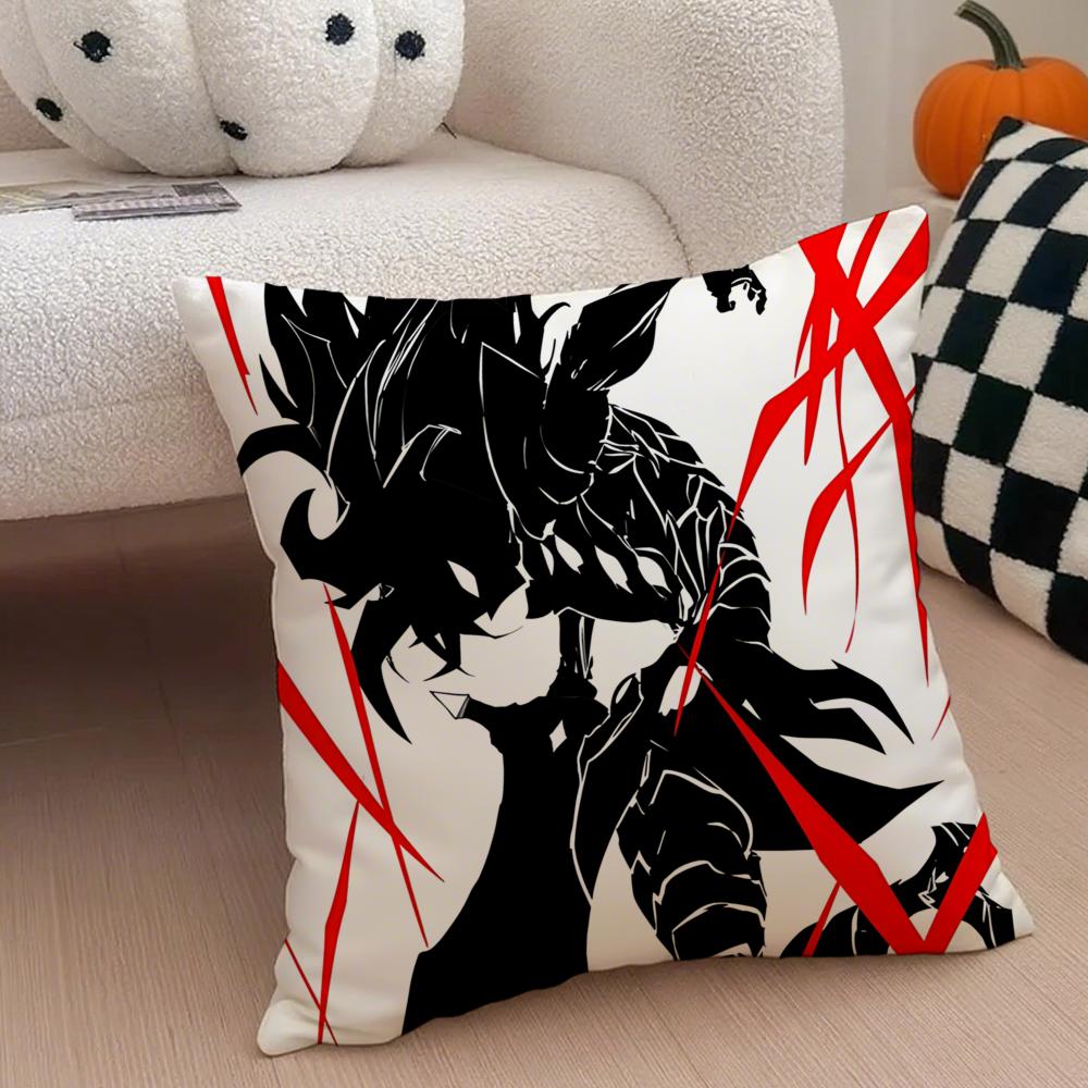 Anime Action HHardcore Leveling WWarrior Cushion Cover Throw Pillow Cover Hidden Button Durable Polyester Chair Cushion