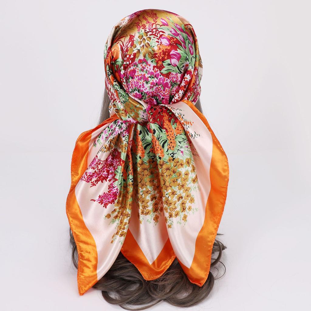 High-quality Luxurious Silk Scarves Headband Scarfs Neck Scarf For Women Chain Silk Scarf Women's Decorative Shawl