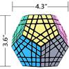 Hann Megaminx Pyraminx Speed Cube 2x2 3x3 Kilominx Megaminx Pyramid Dodecahedron Black Magic Cube Puzzle Games Twist Fidget Toys (5x5 Megaminx Black)