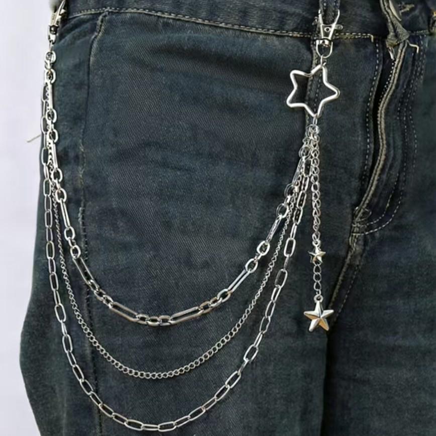 Chaîne de Pantalon Hip Hop Pendentif Étoile Multi-couches Européen & Américain