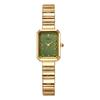 Women Gold Square Watch Fashion Simple Korean Version Female Student Stainless Steel Bracelet Quartz Wristwatches Clock Gift