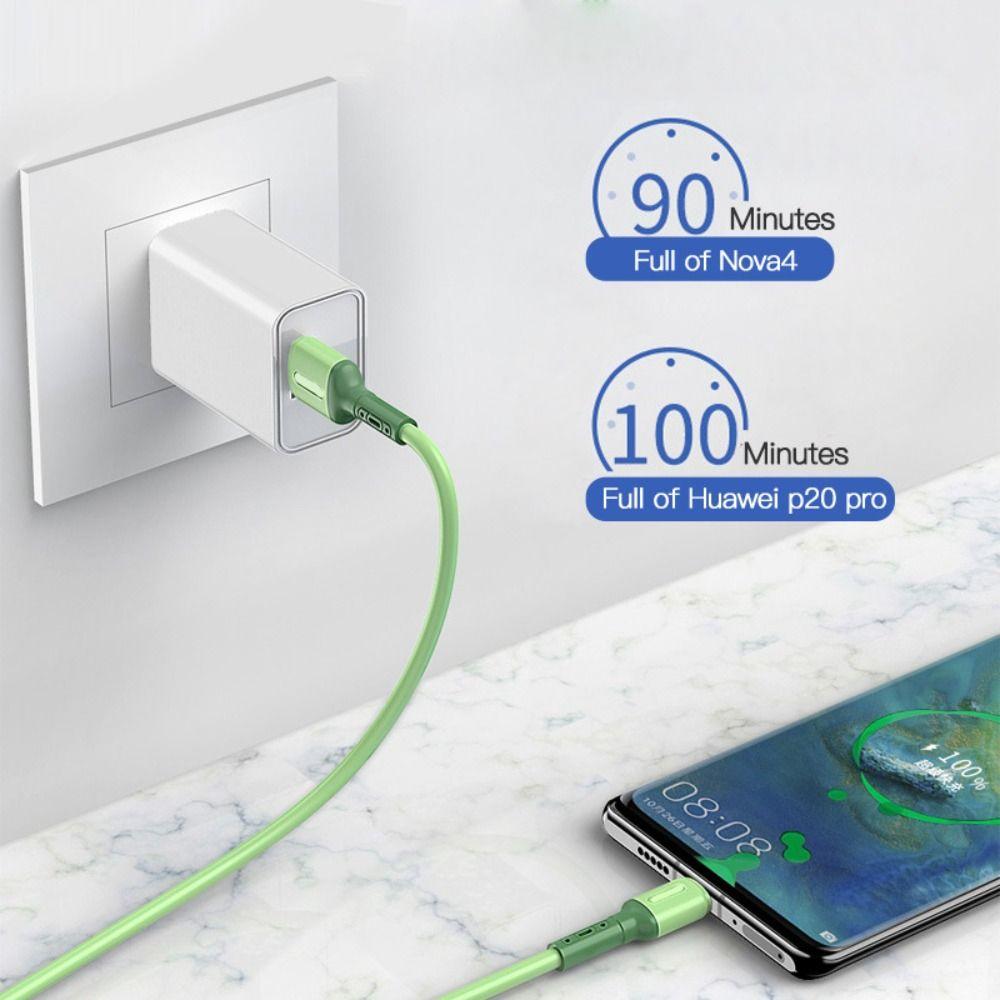 Quick Charge USB C 3A Type C USB-C Charger Wire Data Cord Liquid Silicone Cable Fast Charging Cable