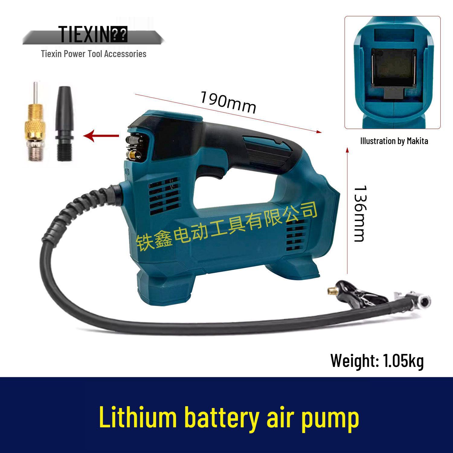 Portable Wireless Lithium Battery Air Pump: Fast Inflation for Home Use Base Size