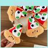 Charming Pizza Plush Toy Keychain Cute Cheese Accessory Perfect For Gifts