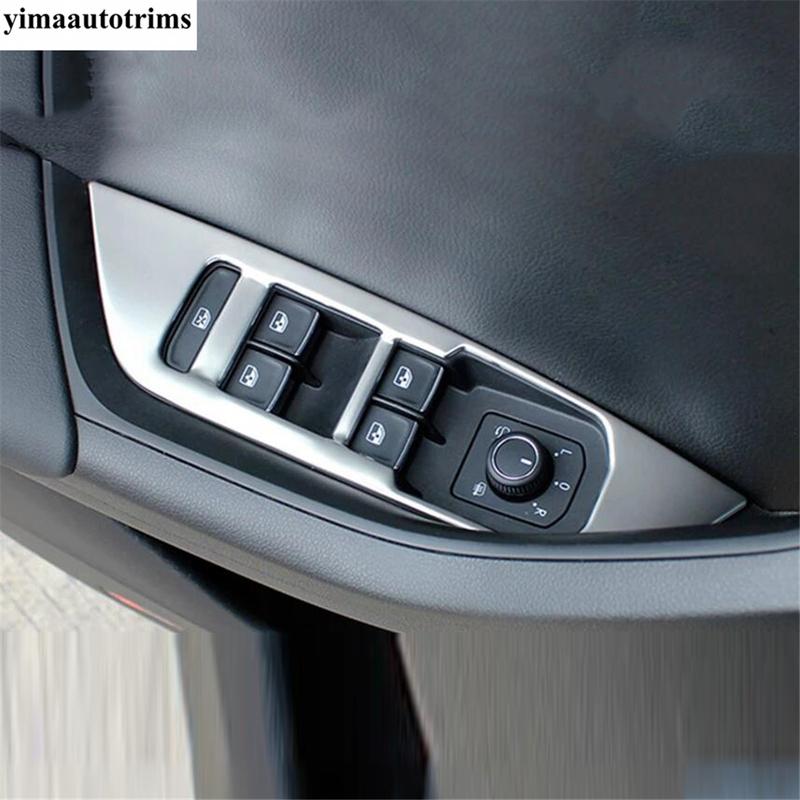 Stainless Steel Accessories For Skoda Kodiaq 2017 -  Door Speaker Dashboard AC Air Window Lift Button Decor Panel Cover Trim