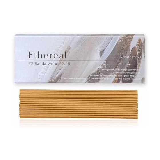 Ethereal Incense Sandalwood Sandalwood Incense Sticks 30 Pieces Made in Japan Aroma Musk Vanilla Vetiver No Incense Holder Present Gift Gift Mother s