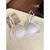 Womens Colorful Dot Print Wireless Comfort Bra