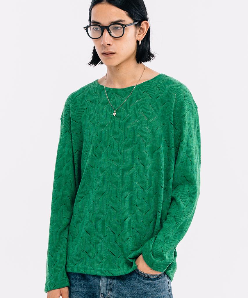 VASTIC Comb Pattern Knit_Green